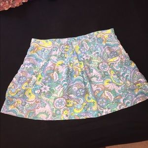 Old navy size L skirt flowers green forest